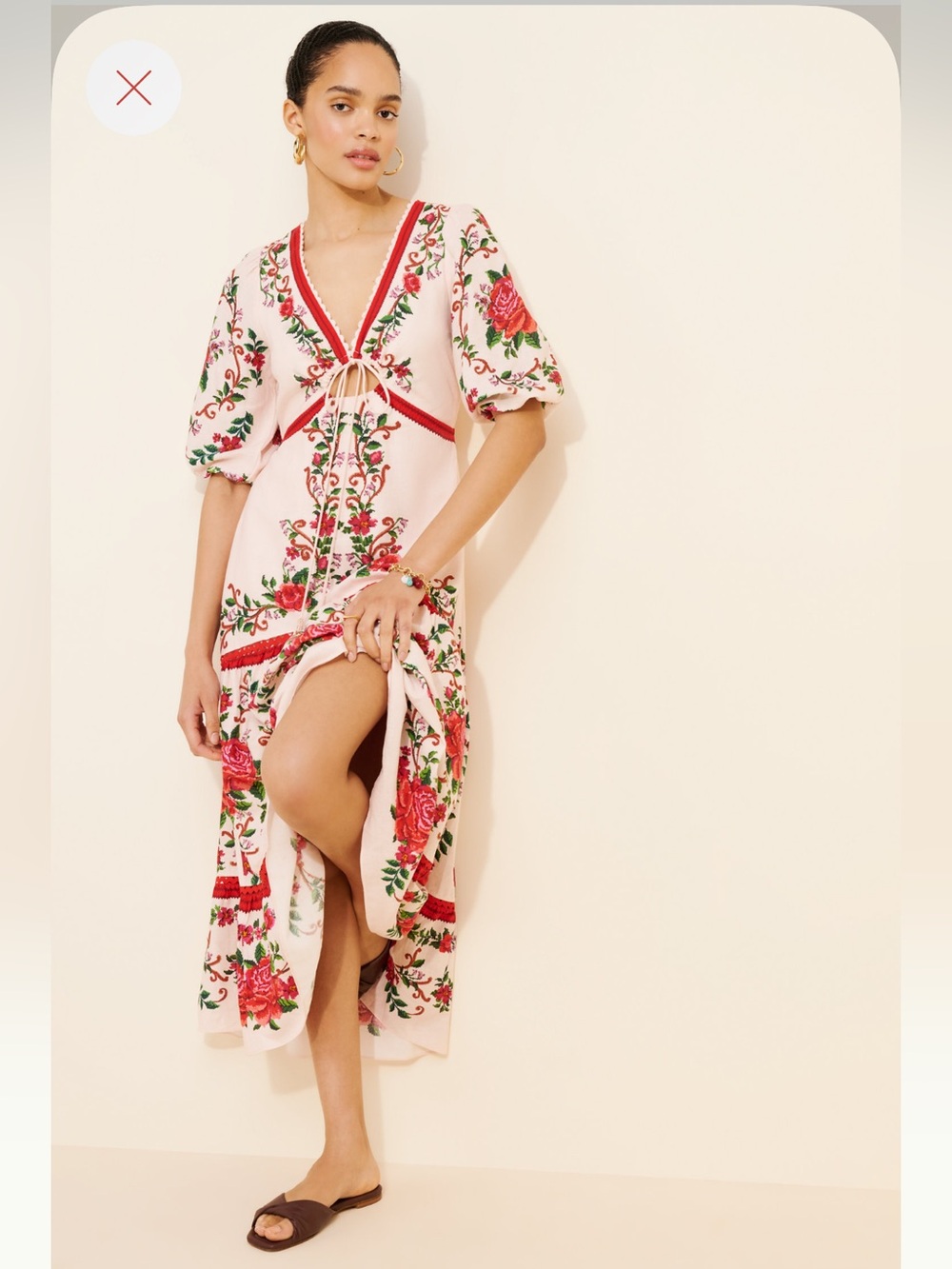 Farm Rio Flower Tapestry Midi Dress